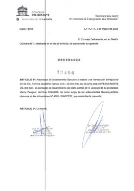 Ordenanza nº 12404 de 2023