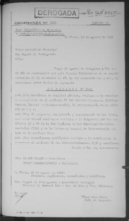 Ordenanza n° 3123 de 1964