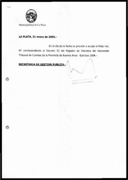 Decreto n° 53 de 2005, Alak, Julio Cesar