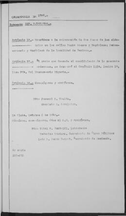 Ordenanza n° 1808 de 1949
