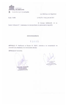 Ordenanza nº 12095 de 2021