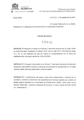 Ordenanza nº 12496 de 2023