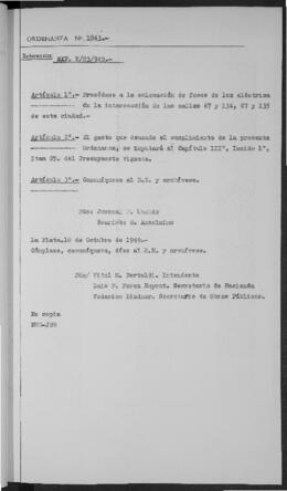 Ordenanza n° 1843 de 1949