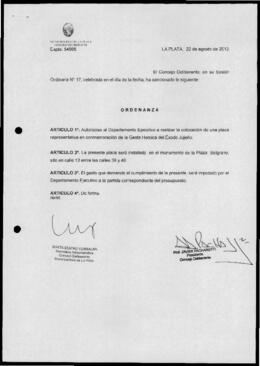 Ordenanza n° 10935 de 2012