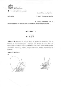Ordenanza nº 11693 de 2018