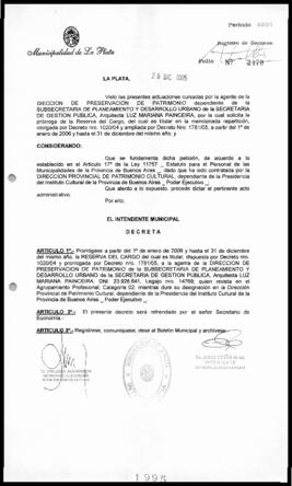 Decreto n° 1995 de 2005, Alak, Julio Cesar