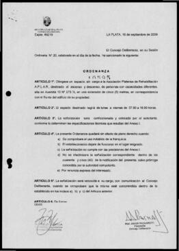 Ordenanza n° 10595 de 2009