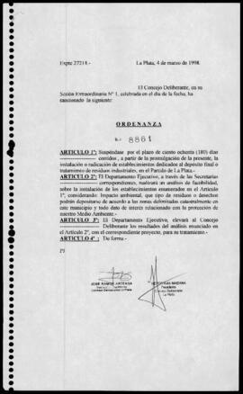 Ordenanza n° 8861 de 1998