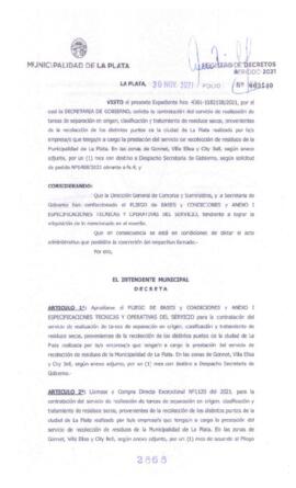 Decreto nº 2868 de 2021, GARRO, Julio cesar