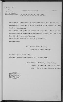 Ordenanza n° 1611 de 1949