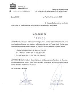 Ordenanza nº 12460 de 2023
