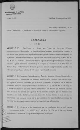 Ordenanza n° 9181 de 2000