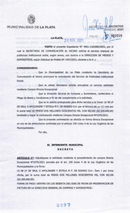 Decreto nº 2877 de 2021, GARRO, Julio cesar