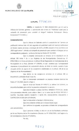 Decreto nº 242 de 2025, ALAK, Julio Cesar
