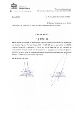 Ordenanza nº 12518 de 2023