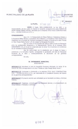 Decreto nº 507 de 2021, GARRO, Julio cesar
