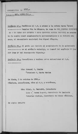 Ordenanza n° 1828 de 1949