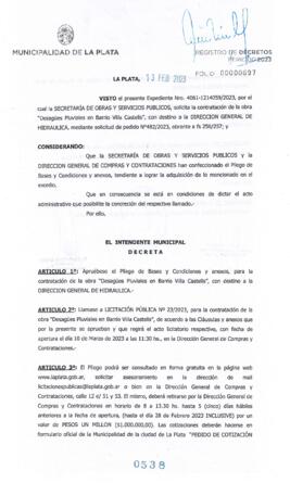 Decreto nº 538 de 2023, GARRO, Julio cesar