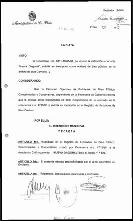 Decreto n° 42 de 2005, Alak, Julio Cesar