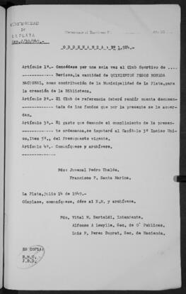 Ordenanza n° 1584 de 1949