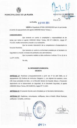 Decreto nº 721 de 2024, ALAK, Julio Cesar