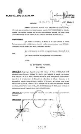 Decreto nº 515 de 2021, GARRO, Julio cesar