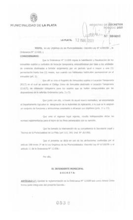 Decreto nº 538 de 2021, GARRO, Julio cesar