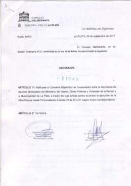 Ordenanza nº 11548 de 2017