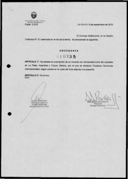 Ordenanza n° 10735 de 2010