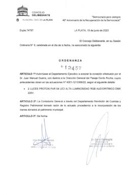 Ordenanza nº 12457 de 2023
