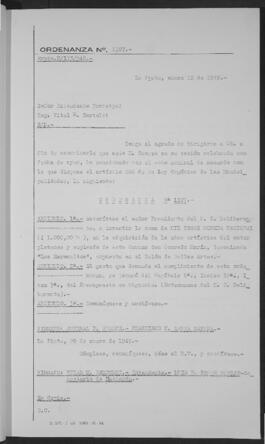 Ordenanza n° 1327 de 1949