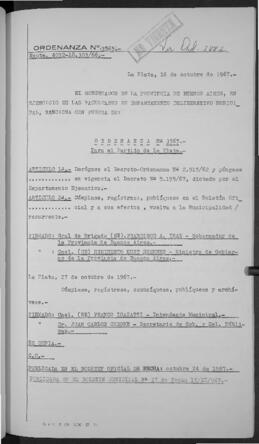 Ordenanza n° 3565 de 1967