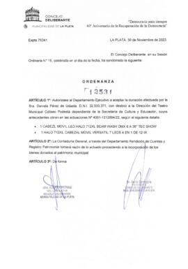 Ordenanza nº 12531 de 2023