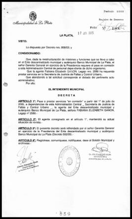 Decreto n° 859 de 2005, Alak, Julio Cesar