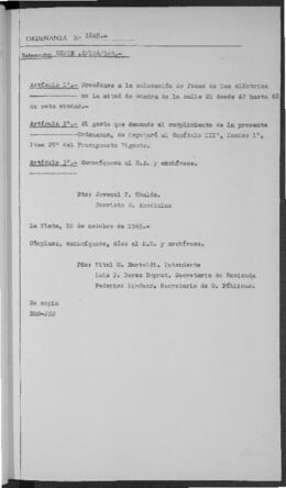 Ordenanza n° 1845 de 1949
