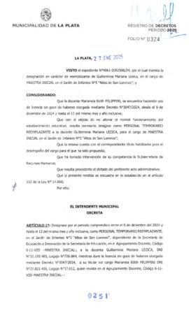 Decreto nº 251 de 2025, ALAK, Julio Cesar