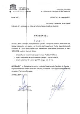 Ordenanza nº 12410 de 2023