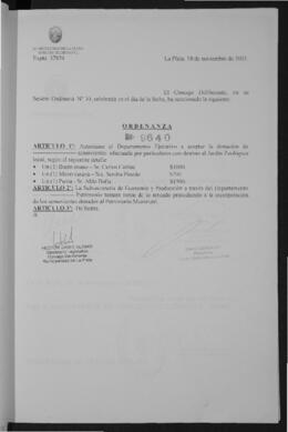 Ordenanza n° 9640 de 2003