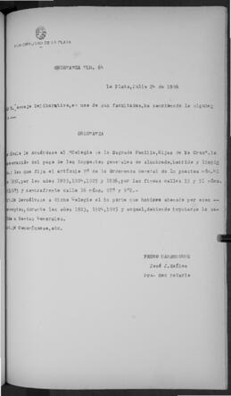 Ordenanza n° 64 de 1926