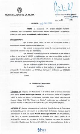 Decreto nº 703 de 2024, ALAK, Julio Cesar