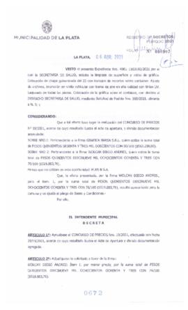 Decreto nº 672 de 2021, GARRO, Julio cesar