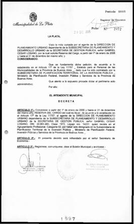 Decreto n° 1997 de 2005, Alak, Julio Cesar