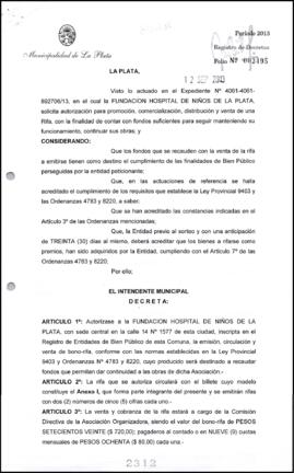 Decreto n° 2312 de 2013, Bruera, Oscar Pablo