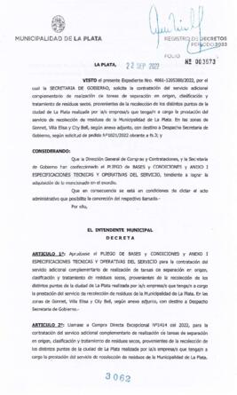 Decreto nº 3062 de 2022, GARRO, Julio cesar