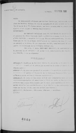 Ordenanza n° 4842 de 1981