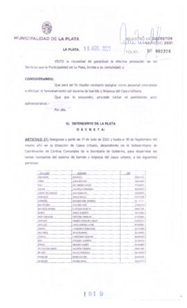 Decreto nº 1919 de 2021, GARRO, Julio cesar