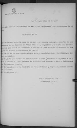 Ordenanza n° 0078 de 1937