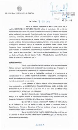 Decreto nº 4025 de 2022, GARRO, Julio cesar