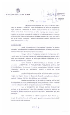 Decreto nº 2334 de 2021, GARRO, Julio cesar