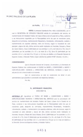 Decreto nº 451 de 2021, GARRO, Julio cesar